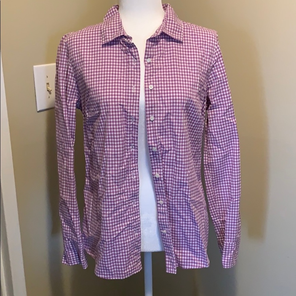 Jcrew purple gingham